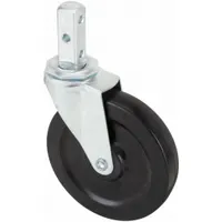 APPROVED VENDOR Stem Caster: Swivel, 5 in Wheel Dia., 1 in Wheel Wd, Rubber, 3/4 in Stem Dia., Steel (MPN F1RN05041S001)