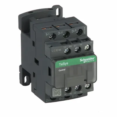 SCHNEIDER Magnetic Contactor: Non-Reversing, 3 Poles, 3NO Contacts, 18 A - Non-Reversing IEC Contactors