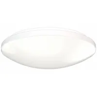 LED Flush Mount Light: 11 in Dia, White, 2 3/4 in Ht, 1,200 lm_1,800 lm, 18 W, 120V AC, 11 1/8 in Wd (MPN 281R2M)