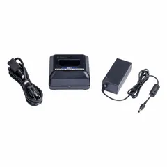 NiMH battery charger with 110 to 240V AC input and output. Designed for recharging NiMH batteries in compatible portable printers. Suitable for industrial labeling and identification applications.