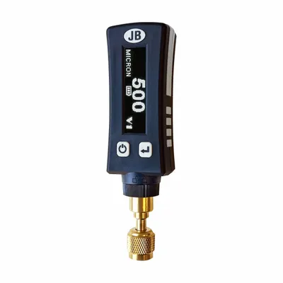 JB INDUSTRIES Vacuum Gauge: LED, 10 micron Hg to 100,000 micron Hg, ± 1 micron, AA - Wireless Digital Vacuum Gauges