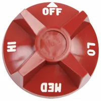 Replacement knob for Vulcan Hart ovens. Used to adjust oven settings such as temperature or gas flow. Suitable for commercial kitchen and foodservice equipment