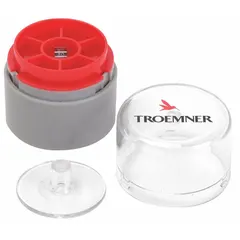 This Class 2 calibration weight has a nominal mass of 50 mg and is constructed from stainless steel. It is a leaf-style weight with accredited certification, suitable for verifying and adjusting precision balances and scales in laboratory and quality control environments.