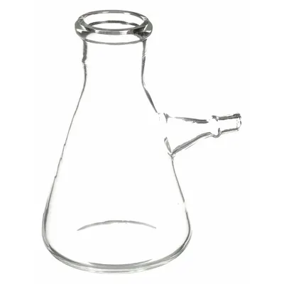 OEM Boiling Flask: 125 mL, Colorless, Conical, 120 mm Overall Ht - Glass Filtering Flasks