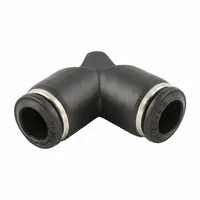 Nylon push-to-connect x push-to-connect tube fitting for joining 12 mm OD and 10 mm OD tubing. Used in pneumatic or fluid systems for quick, tool-free connections