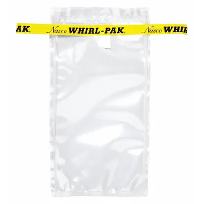 WHIRL-PAK Sampling Bag: Std, Sterile, 7 fl oz Capacity - oz, 207 mL Capacity - mL - Standard Sterilized Bags