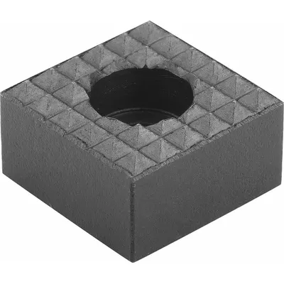 KIPP Front-Mount Gripper Pad: Counterbored Hole, Carbide, Fine, 25 mm Face Wd - Front-Mount Square Gripper Pads