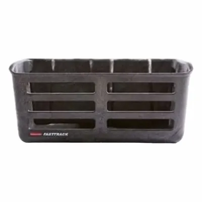 FASTTRACK Utility Storage Bin, 16.6 in x 7.6 in x 9.7 in, Black, 25 lb Capacity - Baskets, Bins & Racks for Wall-Mount Track Systems