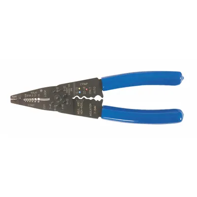 WESTWARD Wire Stripper: 22 AWG to 10 AWG, 32 to 4 AWG, Crimp/Cut, Std Cushion Grip - Multifunction Wire Strippers