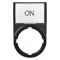 Legend Plate: 22 mm Panel Mounting Size, Half-Round, 1 5/16 in Overall Wd, For Series M22 (MPN M22S-ST-GB6)