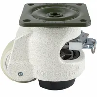 FOOT MASTER Plate Caster: Polyurethane Tread, 63 mm Wheel Dia, 103 mm Mounting Ht, Medium Duty (MPN GDR-80-F-HUP)