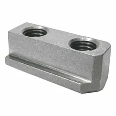 Replacement jaw nut for 15-inch lathe chucks. Features M20 thread and 1.5 mm x 60° serrated gripping surface for secure engagement. Used to fasten top jaws to master jaws in turning operations.