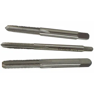 OEM M6x1 Metric Three-Piece Hand Tap Set, D5 / 2B, 4 Flute, High Speed Steel - Three-Piece Hand Tap Sets