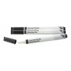 Pack of three cleaning pens for ID card printers. Each pen measures 3 inches in width and 1 inch in height. Used to clean printheads and rollers, removing dust, adhesive residue, and debris to maintain print quality.