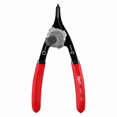 MILWAUKEE Retaining Ring Plier: Convertible/Internal/External, For 5/8 in to 1 in Bore Dia - Convertible Retaining-Ring Pliers