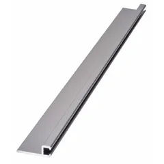 This holder secures strip brushes with rigid backing for sealing, sweeping, or debris control on industrial doors, conveyors, and machinery. Constructed with an aluminum backing material, it features a 5/16 in backing height and 3/16 in backing width. Sold in a pack of 10.