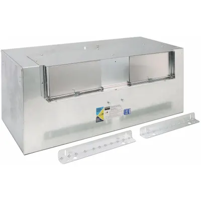 Dayton In-Line Ceiling Exhaust Fan: 2,110 cfm @ 0.100 in SP, Square Duct, 6 in x 6 in - Rectangular Duct Inline Cabinet Fans
