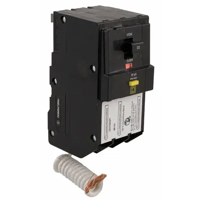 SQUARE D Miniature Circuit Breaker: 20 A, 120V AC, Three Phase, 10kA at 120V AC - QO Series, Plug-In Square D Miniature Circuit Breakers