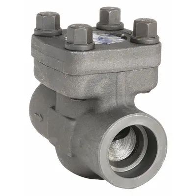 SHARPE Piston Check Valve: Piston, Inline Valve Body, 1/2 in Pipe Size, Socket x Socket - Forged Steel Inline Piston Check Valves