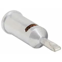 Chisel-shaped soldering tip with 4 mm width for use with the MASTER APPLIANCE Ultratorch UT-200 handpiece. Suitable for general soldering tasks in electronics repair, HVAC, and industrial maintenance.