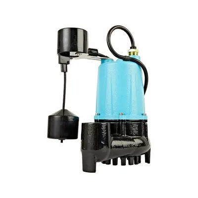 LITTLE GIANT Submersible Sump Pump: 1/2 hp, 115V AC, 50 gpm Flow Rate @ 10' of Head - General Purpose Submersible Sump Pumps