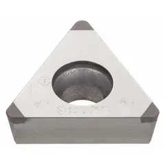 Triangle-shaped indexable turning insert with 7° positive clearance angle. Designed for general-purpose turning, facing, and profiling operations on steel, stainless steel, and cast iron. Suitable for both roughing and finishing applications in machine shops and industrial manufacturing.