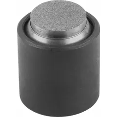 This tapped gripper features an abrasive diamond pad for high-friction clamping in workholding and fixturing applications. With a 17 mm outer diameter, M6 thread, 7 mm tap depth, and 10 mm pad diameter, it supports a maximum load of 28 kN. Suitable for use in jigs, fixtures, and robotic end-of-arm tooling where secure grip on smooth or slippery workpieces is required.