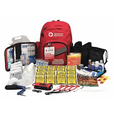 AMERICAN RED CROSS Emergency Survival Kit, 4-Person, 192 Pieces, MPN 91053 - Emergency Survival Kits
