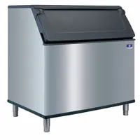 Ice Bin: 882 lb Storage Capacity, Flip Up, 50 in Ht, 48 in Wd, 34 in Dp, Stainless Steel, Unfinished (MPN D970)