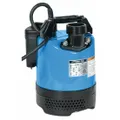 This heavy-duty submersible dewatering pump operates on 110V AC and handles solids up to 1/4 in diameter. It features a rubber volute, urethane rubber impeller, and silicone shaft seal. Designed for continuous duty with an integrated sensor and NPT discharge, it is suited for removing water in construction, flood cleanup, and industrial sump applications.