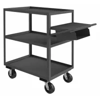 APPROVED VENDOR Utility Cart: 3,600 lb, 3 Shelves, 79 in L x 31 in W x 44 in H Overall Dim, Flat (MPN OPCPFS-306048-3-6PH-95)