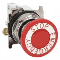 EATON Emergency Stop Push Button: Non-Illuminated, Mushroom Head Profile, Metallic, 30 mm, 1NC (MPN 10250T5B63-71X)