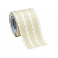 CAPLUGS Paper Tape Discs: KD SH, Off-White, Disc, 7/16 in Pre-Cut Dia, Acrylic, Crepe Paper, Paint (MPN SH-34229)
