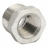 Metal Pipe Straight: Straight, 1/4 in x 3/8 in, Female NPT Threaded x Male x NPT Threaded, 2,176 psi (MPN 1872 18 14)