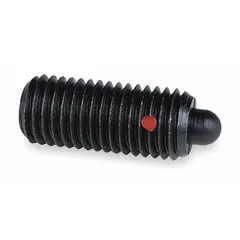 Hex-drive spring plunger with steel body and plunger, M6x1 thread, and nose force range of 3 N to 9 N. Supplied in a 10-pack. Used in jigs, fixtures, and tooling for locating, positioning, or detenting workpieces in light clamping or indexing applications.