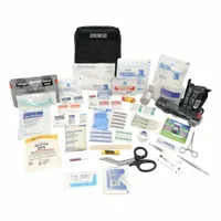 ELITE FIRST AID First Aid Kit: Plastic Bag, 2 People Served, 99 Components, 6 Pockets (MPN FA185B-PRO-GR)