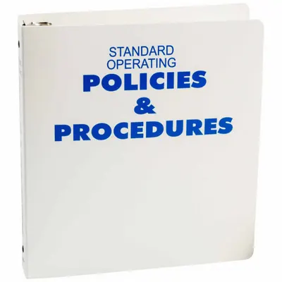 BRADY Binder: Std Op Policies and Procedure, 1 1/2 in Binder Ring Size, 11 in Overall Ht - Safety