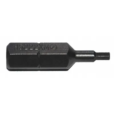 ZEPHYR Insert Bit: Insert Bit, Metric, Hex Head, 2 mm Bit Industry Size, Std, 1 in Overall Lg - Hex Insert Bits