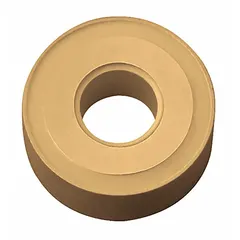 Round (R) indexable turning insert for general turning, profiling, and finishing operations. Suitable for machining steel, stainless steel, and cast iron in industrial applications. The round geometry promotes smooth cutting action and improved surface finish.