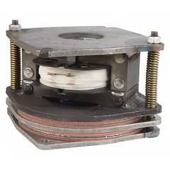 This brake kit is a replacement assembly for CM Lodestar series electric chain hoists. It provides controlled stopping and holding of loads during lifting operations. The kit includes components necessary to restore braking function in compatible hoists.