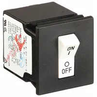 Panel Mount Circuit Breaker: 7.5 A Amps, 250V AC, 32V DC, Snap-In, 1.9 in Dp, 1/4 in Tab (MPN MA2-B-34-475-1-A16-B-E)