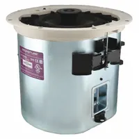 This SOUNDTUBE subwoofer reproduces low-frequency audio for commercial sound systems. With overall dimensions of 14 3/4 inches wide and 13 1/2 inches high, it is suited for installations requiring compact, high-performance bass output in background music and paging applications