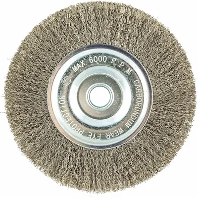 OEM APPROVED VENDOR 6 in x 3/4 in Crimped Stainless Steel Wire Wheel Brush - Light-Cleaning Brushes for Stainless Steel