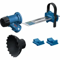 On-tool vacuum attachment for SDS-Max rotary and demolition hammers. Captures dust at the source during overhead or horizontal drilling. Accepts bits up to 1 in diameter. OSHA Table 1 compliant for silica dust.