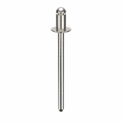 POP AVDEL Blind Rivet,1.284" L,0.122" dia,PK500: Inch, 1 9/32 in Overall Lg, 3/16 in Body Lg - Domed-Head Blind Rivets