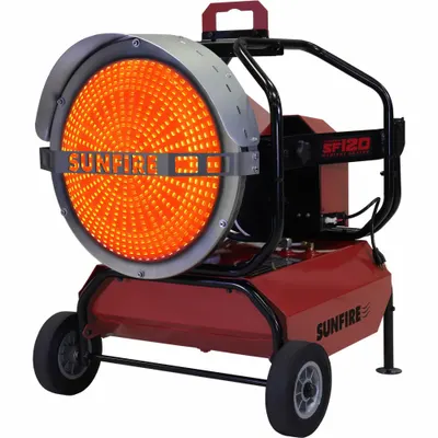 SUNFIRE SF120 Portable Oil & Kerosene Radiant Floor Heater, 120,000 BtuH - Portable Oil & Kerosene Radiant Floor Heaters