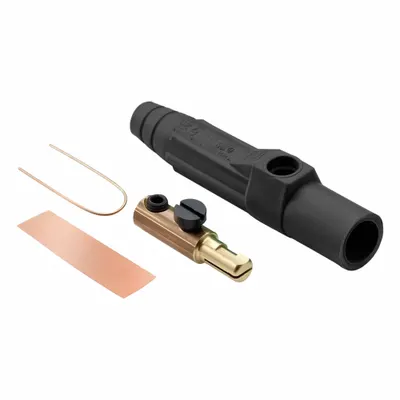 LEVITON Single Pole Inline: Male, Black, 600V AC/600V DC, 150 A, Single Set Screw Termination - Plugs with Set Screw Terminations
