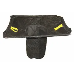 This adjustable-frame insert street drain filter captures trash from stormwater runoff. It is designed for use in street drains and catch basins to prevent debris from entering drainage systems. The filter measures 25 inches long by 42 inches wide by 21 inches high.