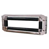 This 4-way bottom roller guide assembly is designed for use with RWA SUS Series hose reels. It features a nylon roller and a stainless steel bracket, with a top return location. The assembly helps guide and protect the hose, reducing wear and tangling during operation