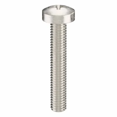 USA INDUSTRIALS Machine Screw: M3x0.50 Thread Size, 18 mm Lg, 18-8, Stainless Steel, Plain - Pan Head Machine Screws